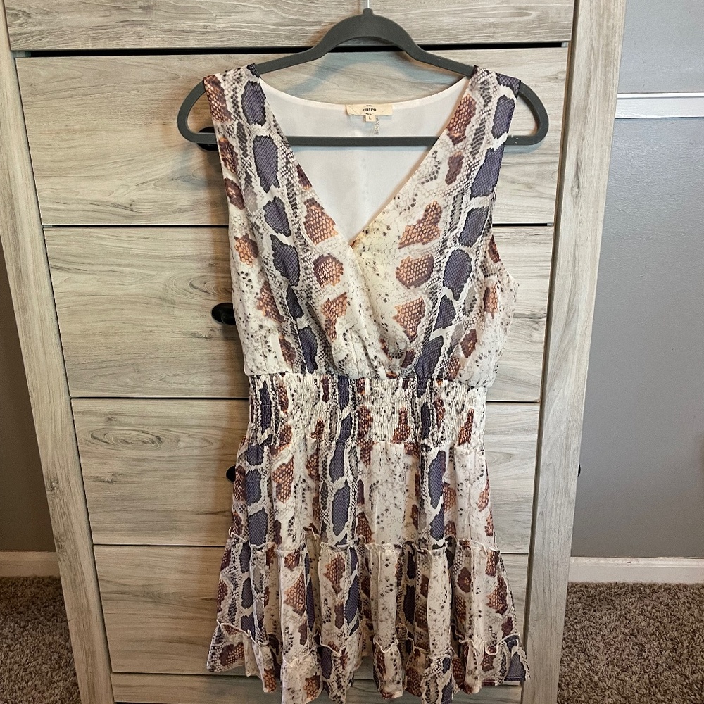 Snake skin short length dress